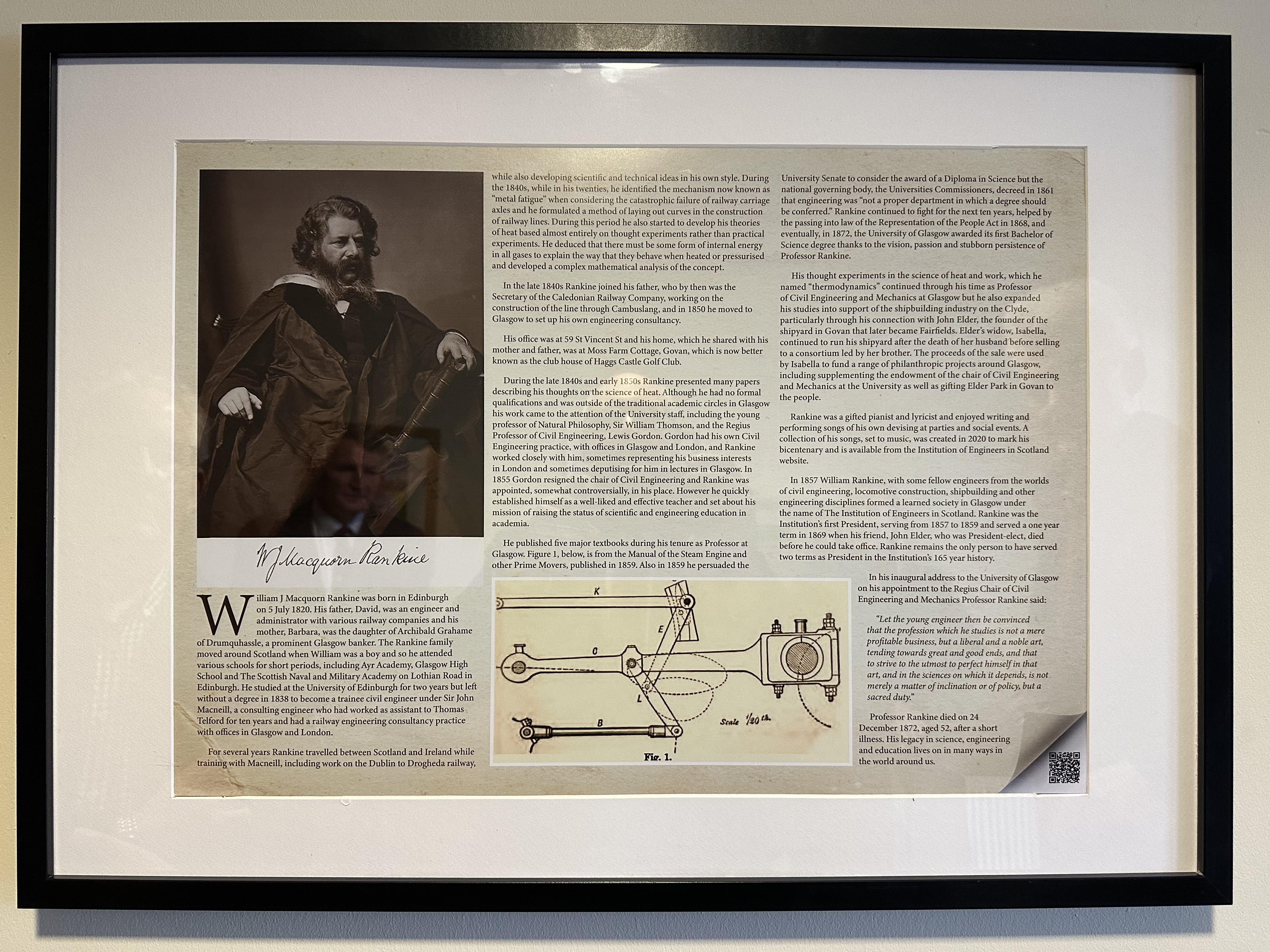 Storyboard inside clubhouse at Haggs Castle Golf Club