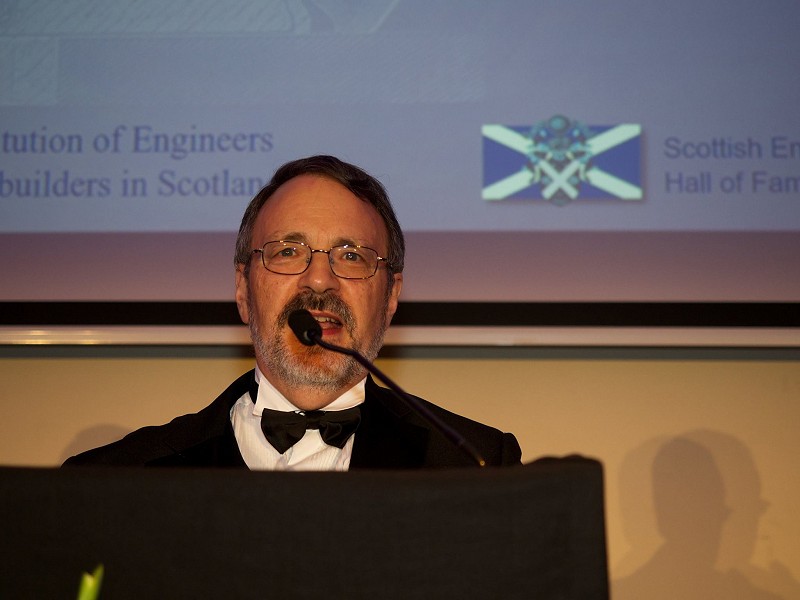 IESIS President David Westmore welcoming all to the James Watt Dinner 2018