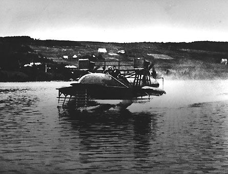 The Bell HD-4 Hydrofoil, 1919, which once held the world's marine speed record.