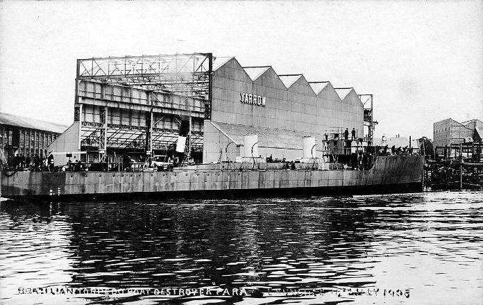 The first Destroyer built at Yarrow's Scotstoun yard was the Pará,&nbsp;for the Brazilian Navy, launched on 14 July 1908
