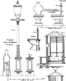 Newlands' designs for urban furniture and water closets