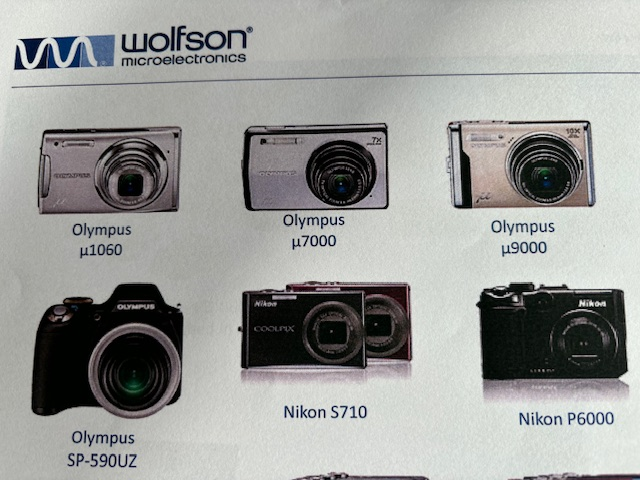 Cameras with Wolfson technology incorporated