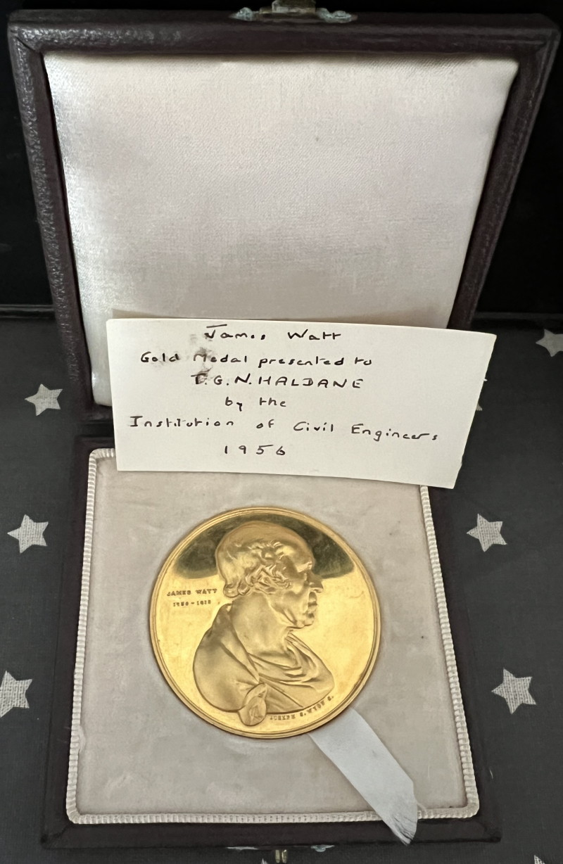 The James Watt Medal presented by the Institution of Civil Engineers in 1956&nbsp;for the paper by Haldane and Blackstone (1955) as reported in Proc. ICE Part I&nbsp;Vol 5 (1956) p452.&nbsp;&nbsp;&nbsp;