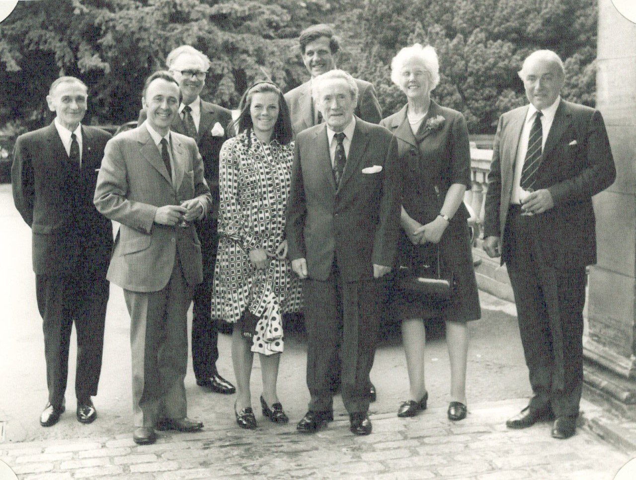 Mary Fergusson with the partners&nbsp;of Blyth and Blyth on the firm's 125th anniversary in 1973