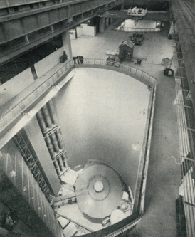 Foyers turbine hall and machine shafts