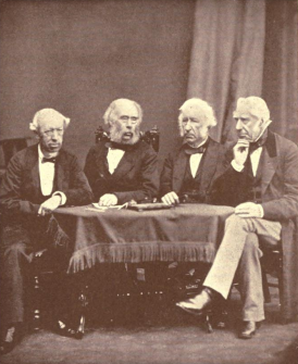 Past Presidents of IMechE Penn, Whitworth, Napier and Fairbairn in Manchester in 1866
