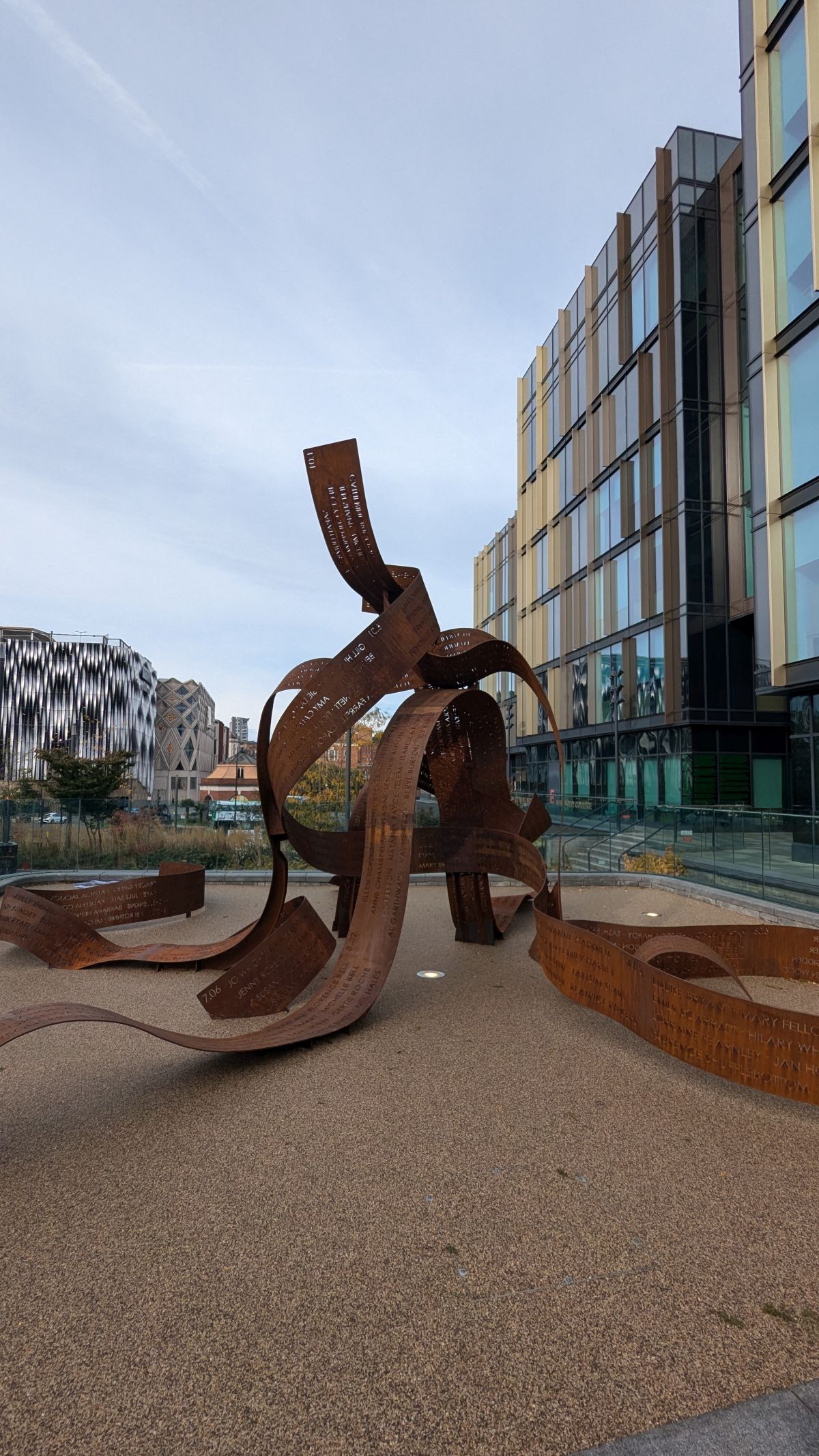 Anne's name is on the Ribbons Sculpture celebrating 383 inspirational women of Leeds