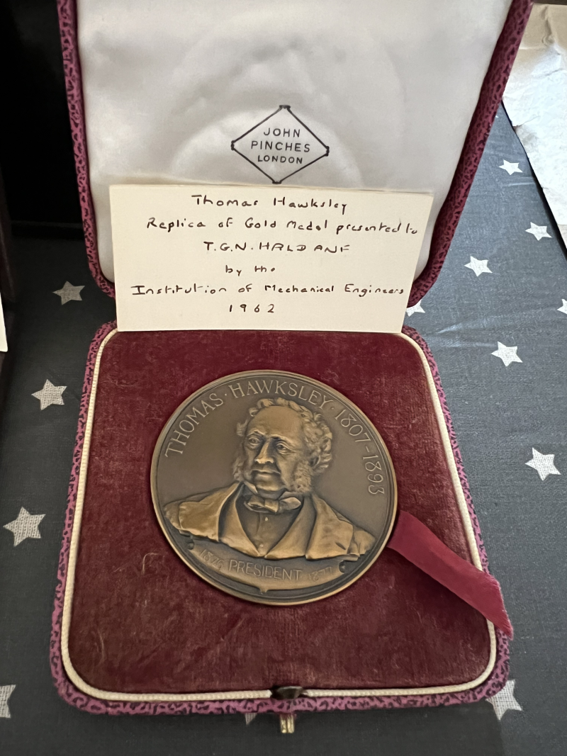 The Thomas Hawksley Medal presented by the Institution of Mechanical Engineers in 1962