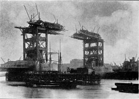 Tower Bridge under construction