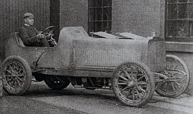 William Weir in his Darracq racing car