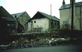 1990 image of the partially demolished laboratory buildings at Bathgate