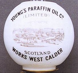 Young's promotional oil lamp globe